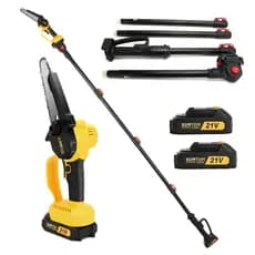 Motosserra Podador Tesoura Portátil Elétrica 1000w Extensor 3m 2 Makita 21V Baterias Motor Brushless