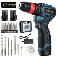 Parafusadeira Furadeira Impacto 16.8V profissional 65NM Brushless COM Maleta 2 Baterias Bivolt