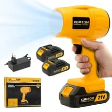 Soprador De Folhas Turbo Recarregável Portáti  21V 2 Baterias Bivolt 110V/220V Forte Soprador Folhas