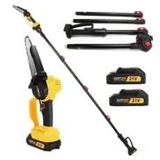 Motosserra Podador Portátil 1000w Mini Motoserra eletrico Com 2 bateria e Extensor Multi 2.5m