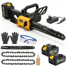 Motosserra 48V Elétrica Potente 1200W 12 Polegadas Profissional Moto Serra sem escovas 48V 2 Baterias Bivolt