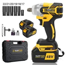 Chave de impacto 3 em 1 Profissional Elétrica Sem Fio 450N.M Parafusadeira Furadeira Brushless Com Maleta + 2 Baterias