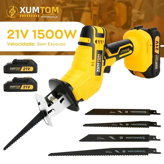 Serra Sabre 21V Profissional Eletrica 1500w 3200/Rpm Makita 02 Bateria de Lítio De Corte Fácil Para Carne e Ossos