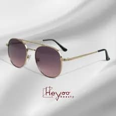 Óculos de Sol Aviador Luxuoso Dourado Dupla Ponte Unissex Antirreflexo Proteção UV400 Confortável Para Dirigir Condução