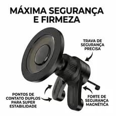 Forte saída de ar magnética suporte magnético do telefone do carro garra dupla fivela reforçada 360 graus rotação Silico