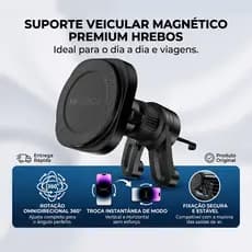 Forte saída de ar magnética suporte do telefone do carro 360 graus rotação Horizontal tela Vertical Universal Silicone A