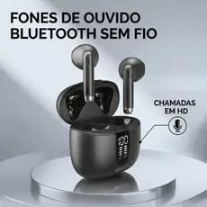 Compartimento de carregamento de fone de ouvido sem fio Bluetooth meio intra-auricular LED Display de energia Digital Jo