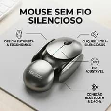 HREBOS x HEYOO Modo duplo silencioso da latência do jogo do escritório do rato sem fio Universal