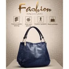 【Textura de Crocodilo】Bolsa Feminina Luxuosa Couro Sintético/Shoulder Bag Grande/Moda Europeia e Americana para Senhoras