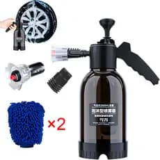 Multifuncional Pulverizador Borrifador Pressão snow foam manual 2l + 2 Bico+ 2 Lavagem Luvas carro