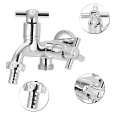 haosin Torneira para Tanque de Máquina de Lavar 2 Saídas – ABS Cromado 1/4V