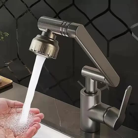 Torneira Gourmet Braço Robotico Giro 1080 Articulada Cobre Chuveiro Antirespingo 2 Jatos Banheiro Cozinha