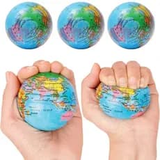 1 peça de globo terrestre anti-stress em espuma de PU, brinquedo divertido para alívio do estresse.