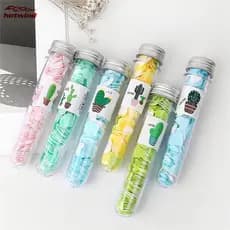 Mini Sabonete Descartável em Papel Espuma para Viagem, Lenços de Sabonete Portáteis em Tubo
