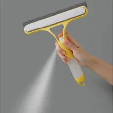 Ferramenta multifuncional três em um para limpeza de vidros, equipada com um borrifador, limpador de espelhos, rodo e es