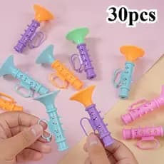 Conjunto de 30 peças de mini apitos de trompete infantis