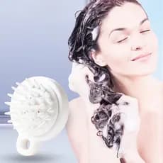 Escova de silicone para limpeza e cuidado do corpo, limpa a raiz do cabelo, alivia a coceira, pente massageador para cou