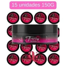 KIT TRANCISTA 15 UNIDADES PASTA MODELADORA INCOLOR 150G LOUCAS POR TRANÇA PROFISSIONAL FINALIZAÇÕES