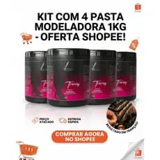 KIT TRANCISTA - LOUCAS POR TRANÇAS - 4 PASTA MODELADORA 1 KG - ALTA DEFINIÇÃO