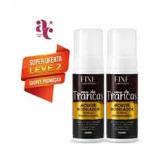 KIT 2 MOUSSE 150ML TEXTURIZADOR DE CACHOS E FIBRAS SINTÉTICAS - VOU DE TRANÇAS