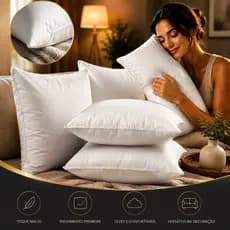 Kit 4 Almofada Sofá Enchimento Almofada Espuma 45x45CM Refil Almofadas Macia Decorativas Confortável