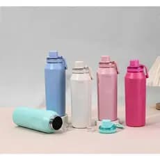 Garrafa Térmica premium Bela Vytta -parede dupla– 350ml/600ml/800ml/1L academia/escola/passeio/garrafa com alça
