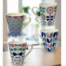 Caneca Xícara Para Chá E Café 300ml Em Porcelana Azulejo Português Premium