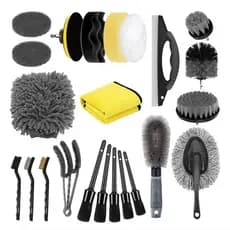 Kit Para Lavar Carro 23 Peças Com Escova Rotativa E Chave De