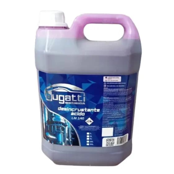 Desincrustante Ácido Roxinho Limpa Baú Ativado Limpeza Pesada 1x40 Bugatti 5L