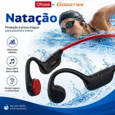 Natação Fones De Ouvido De Condução Óssea Bluetooth MP3 E 32G De Memória IPX8 À Prova D'água