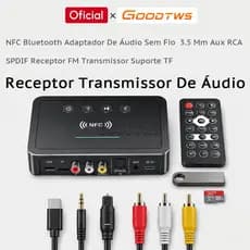M6 Receptor Transmissor De Áudio Sem Fi NFC Bluetooth Caixa De Som 3.5Mm Aux RCA SPDIF Receptor FM