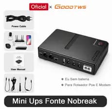Mini Ups Fonte Nobreak Para Roteador Poe Lan E Modem Fonte De Alimentação De Emergência Portátil