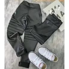 Calças infantil leggin de suplex cirre tecido fresco e confortável tendência tam 2-8 calça para criança menina