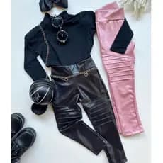 Calças  Cirre infantil leggin de suplex  tecido fresco e confortável tendência tam 2-8 calça para criança menina