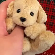 Brinquedo de Pelúcia de Cachorro Golden Retriever Super Fofo Feito à Mão