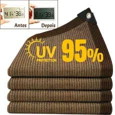 Rede de Sombreamento Anti-UV HDPE 95% - para Plantas de Estufa, Piscina, Carros e Casa Disponível em Vários Tamanhos