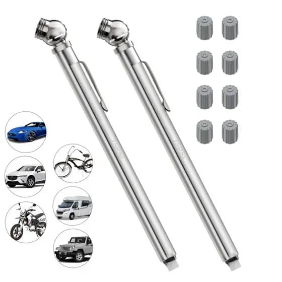 Manômetro Calibrador De Pneu Caneta Portátil 70 PSI Kit Com 2 Medidor De Pressão Para Carro Moto Caminhonete