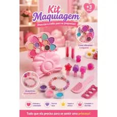 Kit Maquiagem Infantil Fundo Mar Cores Vibrantes Seguro Lavavel Divertido