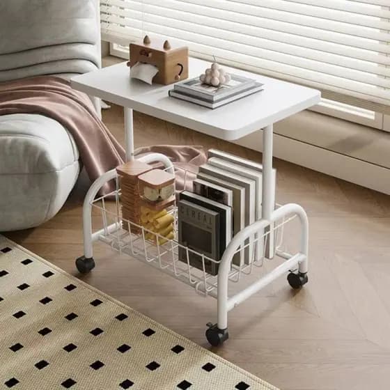 Mesinha Rodinhas Prateleira Organizadora Rack Decorativo Sala Quarto Escritório Livros Vasos Objetos