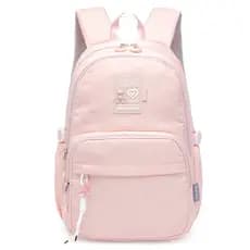 Mochila Feminina Juvenil Faculdade Rosa Básica Yupe Reforçada