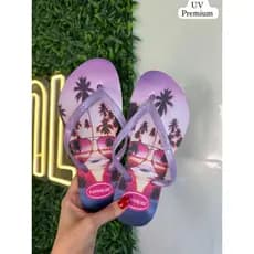 2 (DOIS) Pares Chinelos Femininos  confortável e casual, estampado, promocional