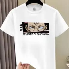 Camisa Camiseta Anime Desenho Ryomen Sukuna Moderna Estilosa Casual 100% Algodão