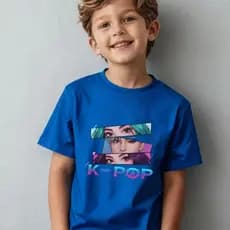 Camiseta Infantil K-Pop Guerreiras Desenho Camisa Feminina Masculina Kids Crianças Coreanas