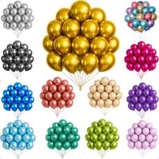 Kit 25/50 Balão Bexiga Metalizada Nº 10 Decoração De Festa Metalizada Aniversário Casamento Evento Painel