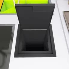 Lixeira de Embutir Inox 5L – Resistência e Estilo para Cozinha