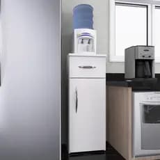 Armário para Bebedouro Branco com Porta e Gaveta Multiuso