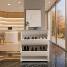 Armário Sapateira Branco com 2 Portas – Organização para Quarto ou Hall