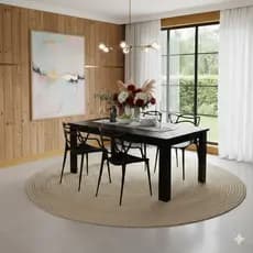 Design Industrial: Mesa de Jantar + 4 Cadeiras Allegra Modernas e Elegantes