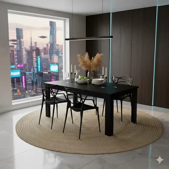Móveis Modernos para Jantar: Mesa + 4 Cadeiras Allegra Estilo e Conforto