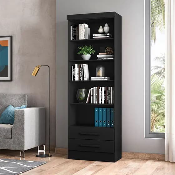 Livreiro Multiuso Com 2 Gavetas Livros Objetos Organizador MDP Qmovi